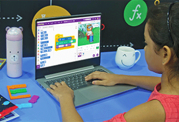 Student practicing computational thinking with coding